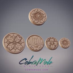 Floral Crest Base Pack (4pcs) 3d model