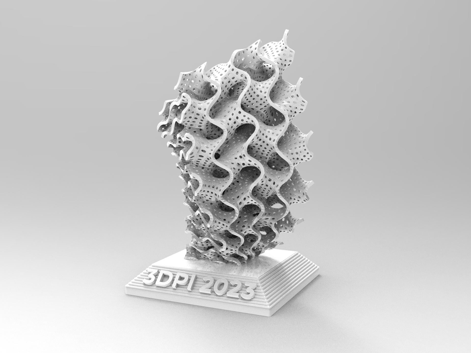Gyroid Morph Trophy Perforated 3d model