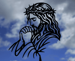 Jesus Praying Wall Art Decor.stl 3d model