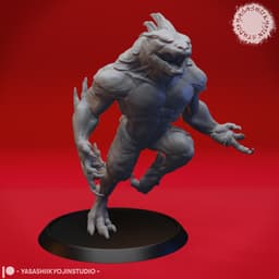 Troglodyte Mob - Tabletop Miniature (Pre-Supported) 3d model