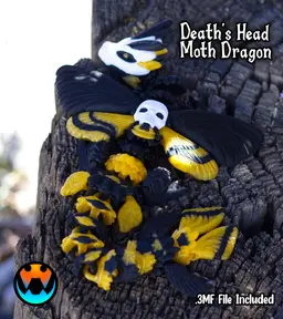Death's head Moth Dragon 3d model