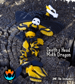 Death's head Moth Dragon 3d model