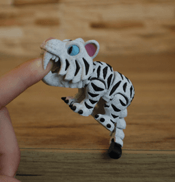 Biting Saber-toothed Tiger 3d model