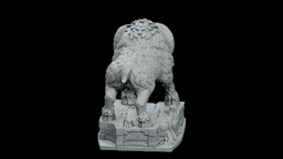 Molten Ram Colossus STL - Fire Guardian Printable Statue 3d model
