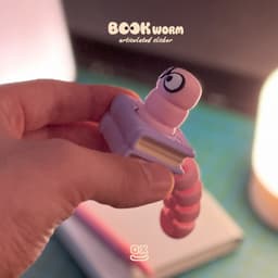 Bookworm Fidget Toy - Articulated Clicker 3d model