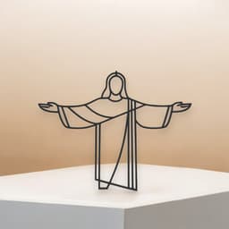 Christ The Reedeemer Line Art - Dekstop Line Art 3d model
