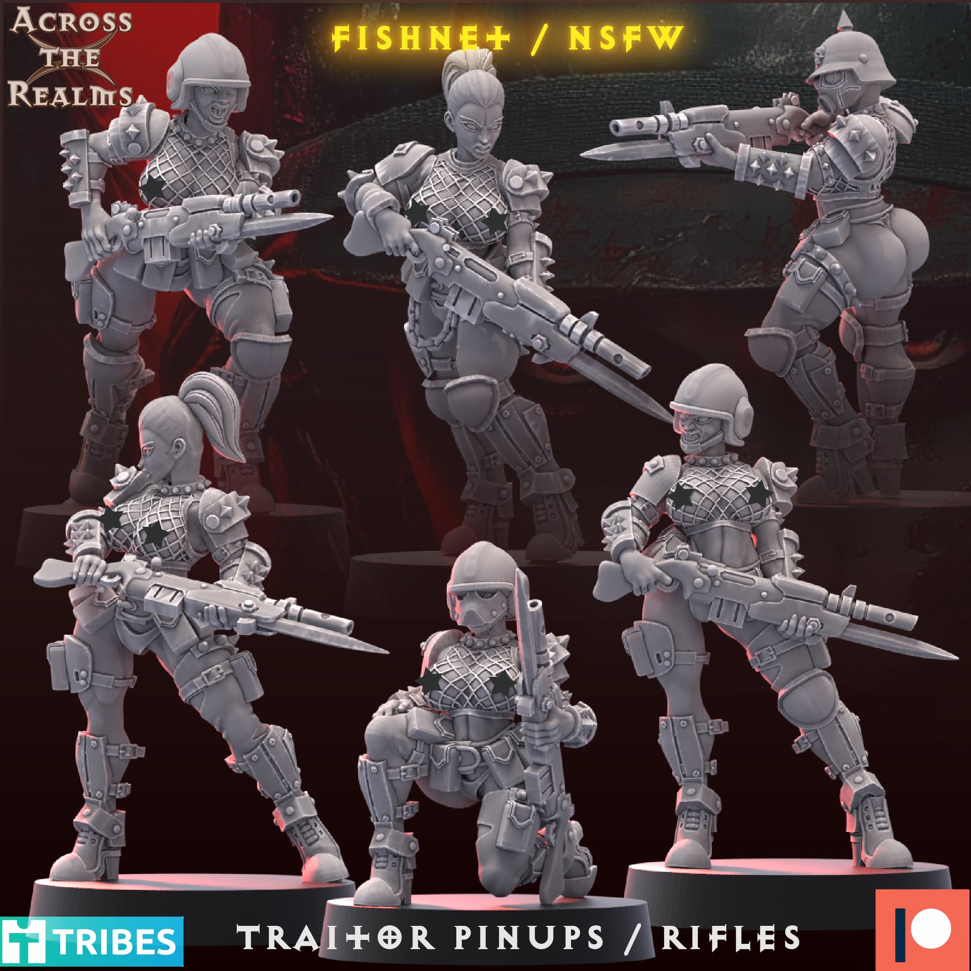 Traitor Pinups with Rifles 3d model