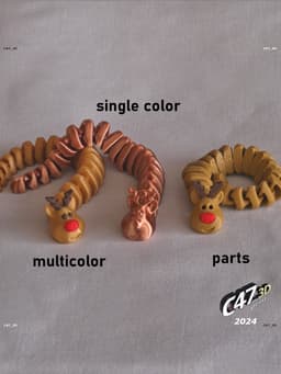 Flexi Reindeer Snake 3d model