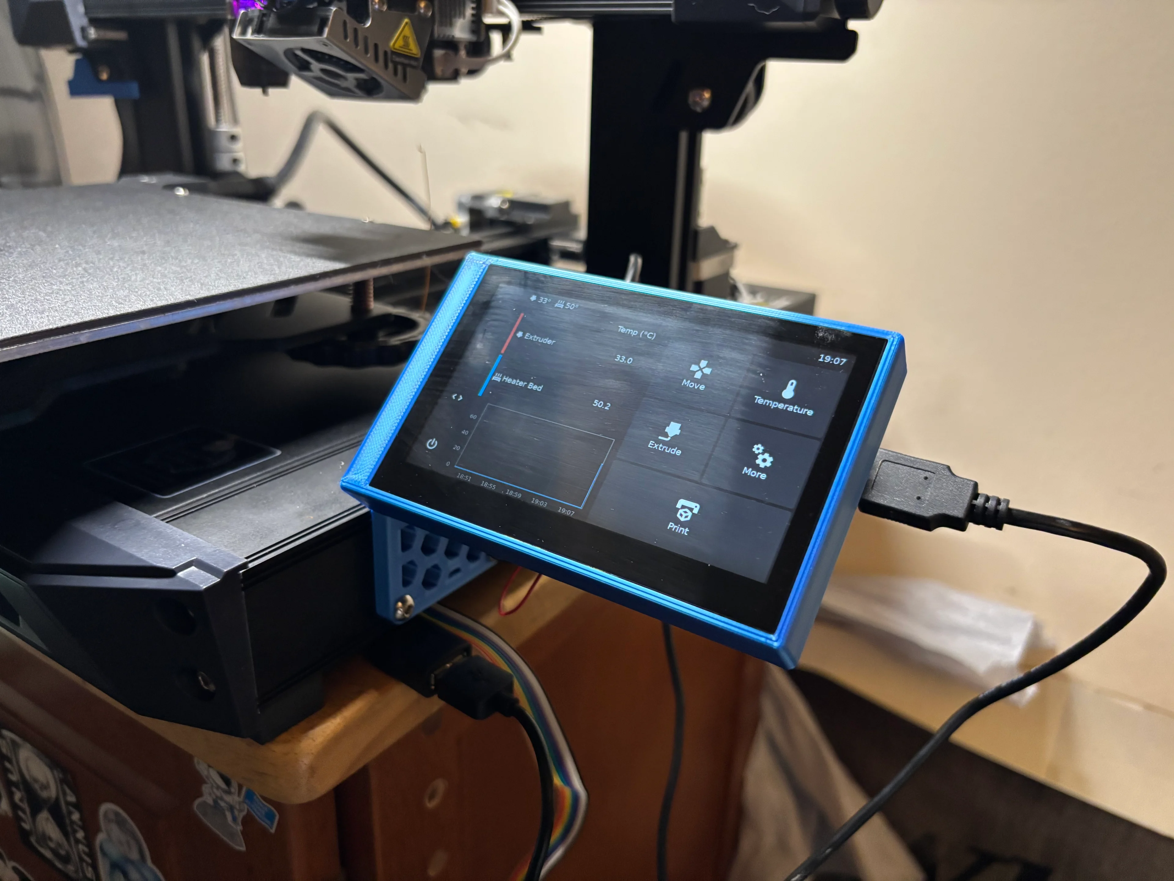 BIGTREETECH Pi TFT 43 Mount for Ender 3 S1 3d model