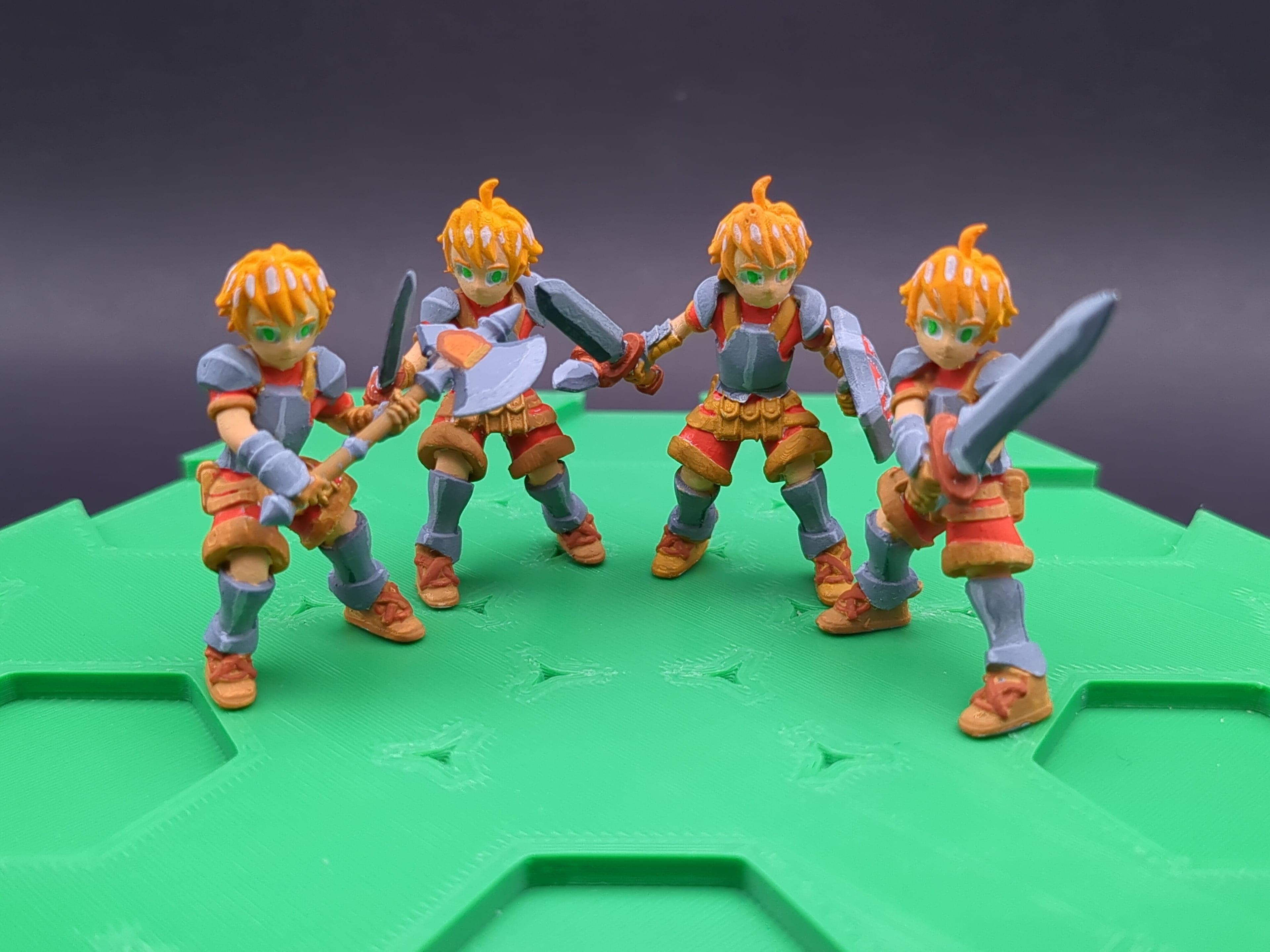 JRPG Warriors Miniatures Bundle 3d model