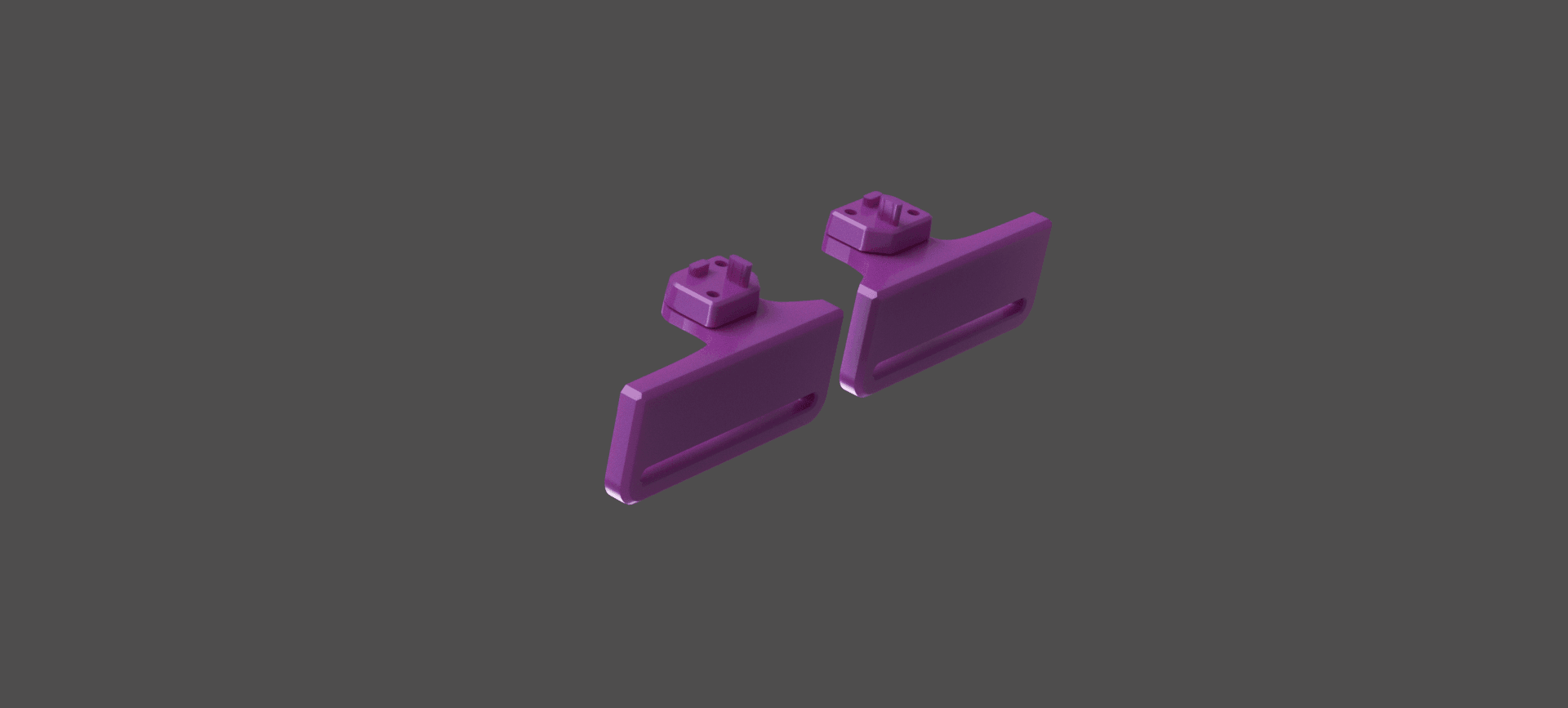 Adjustable Under-TV Hanging Mount For Soundbar 3d model