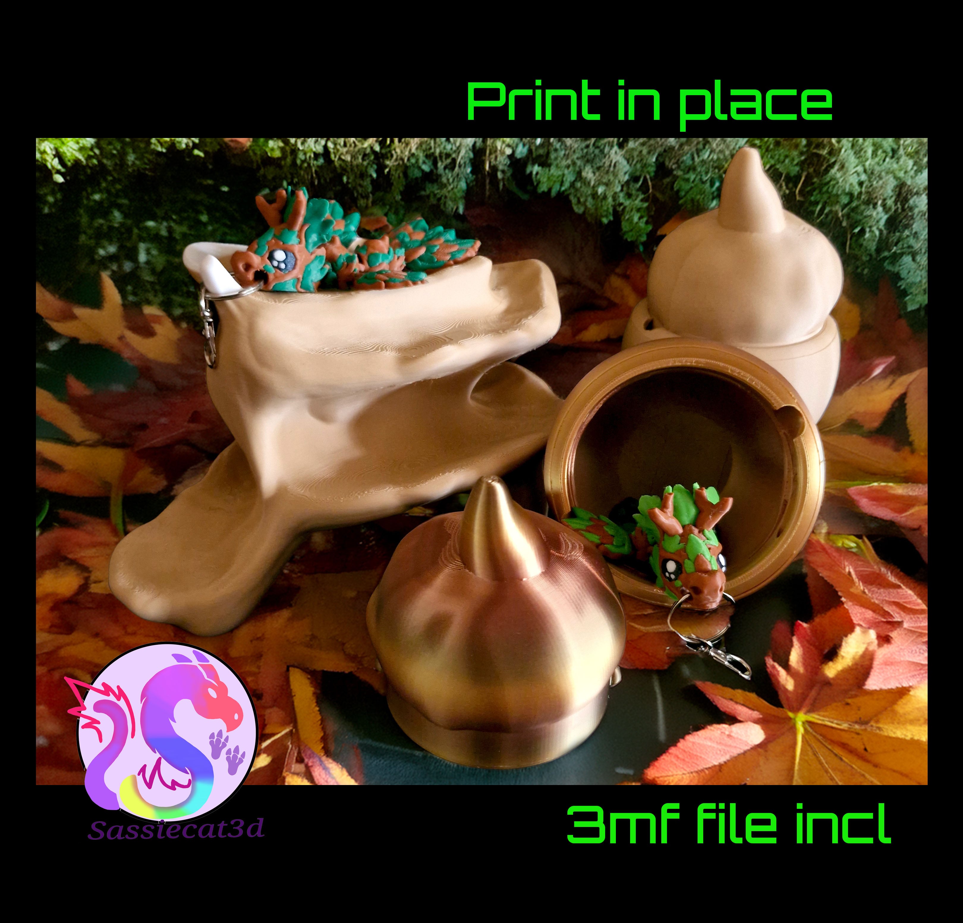 Fall display Log and Acorn stash *Personal use* 3d model