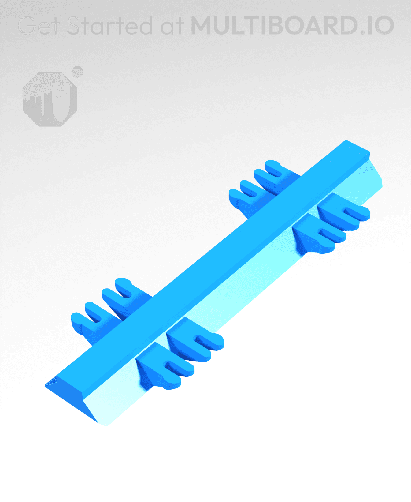 2 CU - Side - Drawer Base-To-Base Connector 3d model