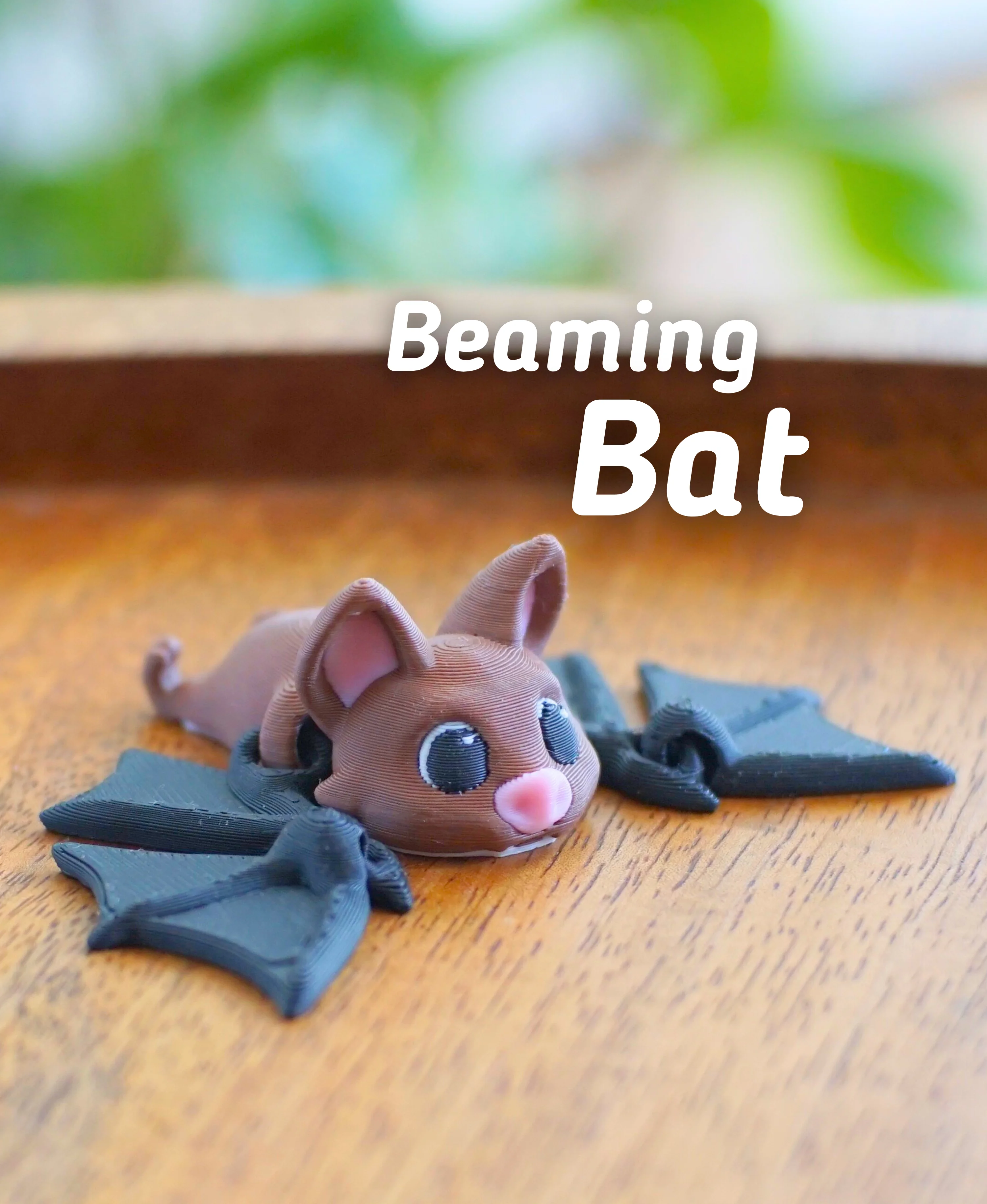 Beaming Bat - Articulated fidget Bat - Ludo flexy 3d model