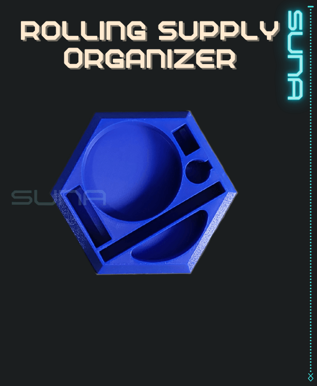 Rolling Supply Organizer - 2 Versions 3d model