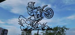 Motocross Dirt Bike Jump 2D Wall Art.3mf 3d model