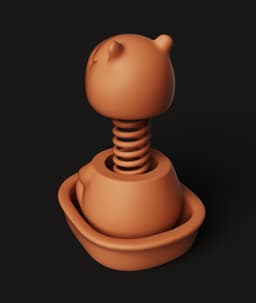 Zen Capybara Bobblehead | Meditating Animal Fidget | Chill Desk Toy 3d model
