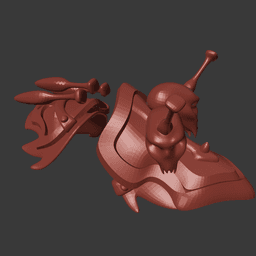 Fantasy Pauldrons with Skulls and Daggers 3d model