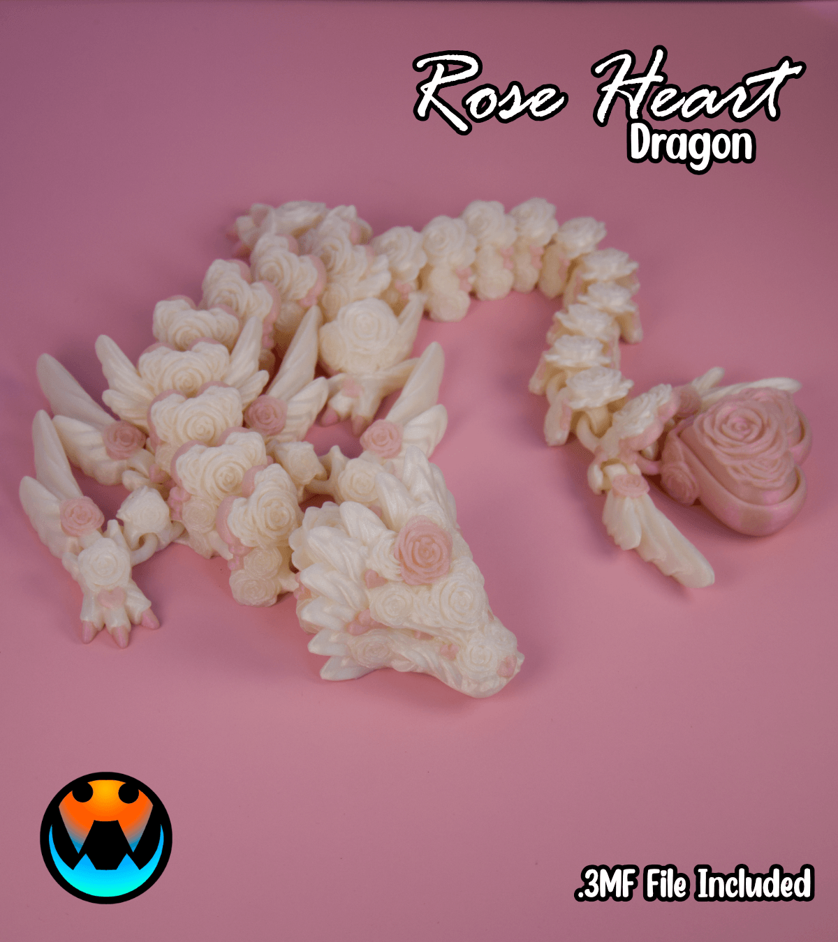 Rose Heart Dragon 3d model