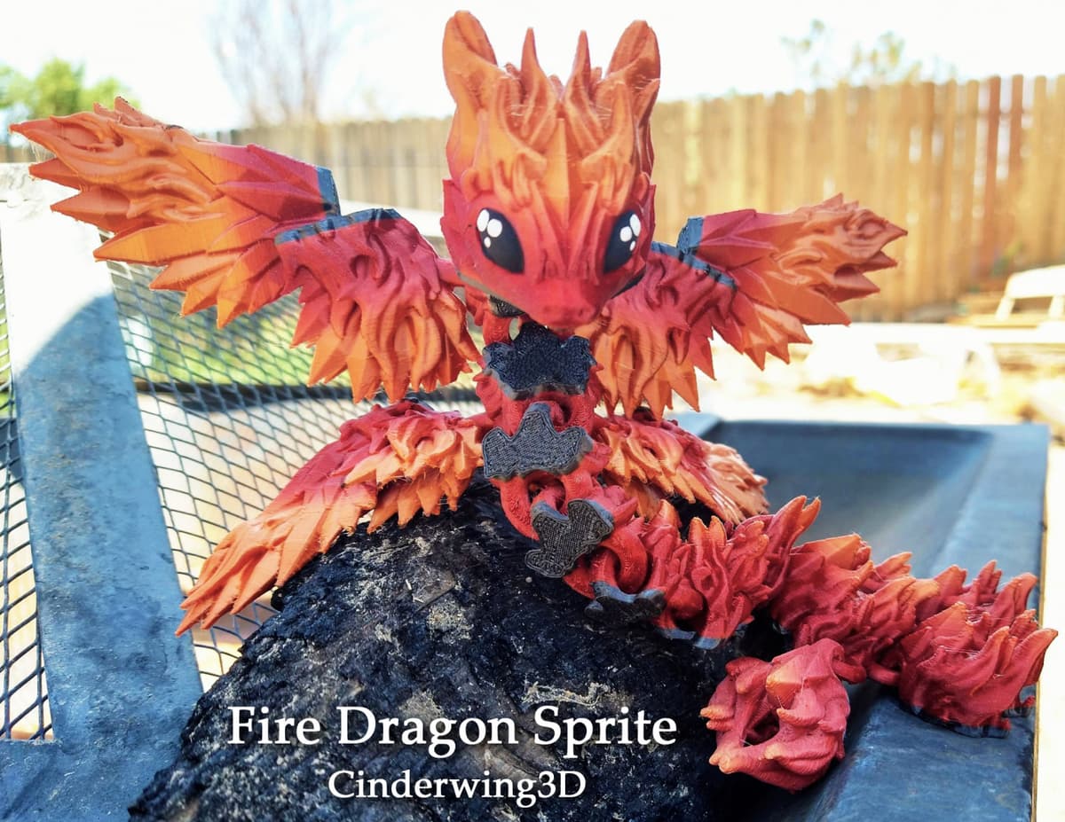 Fire Cube Sprite Elemental Fire Sprite - 3D model by Cinderwing3D on Thangs