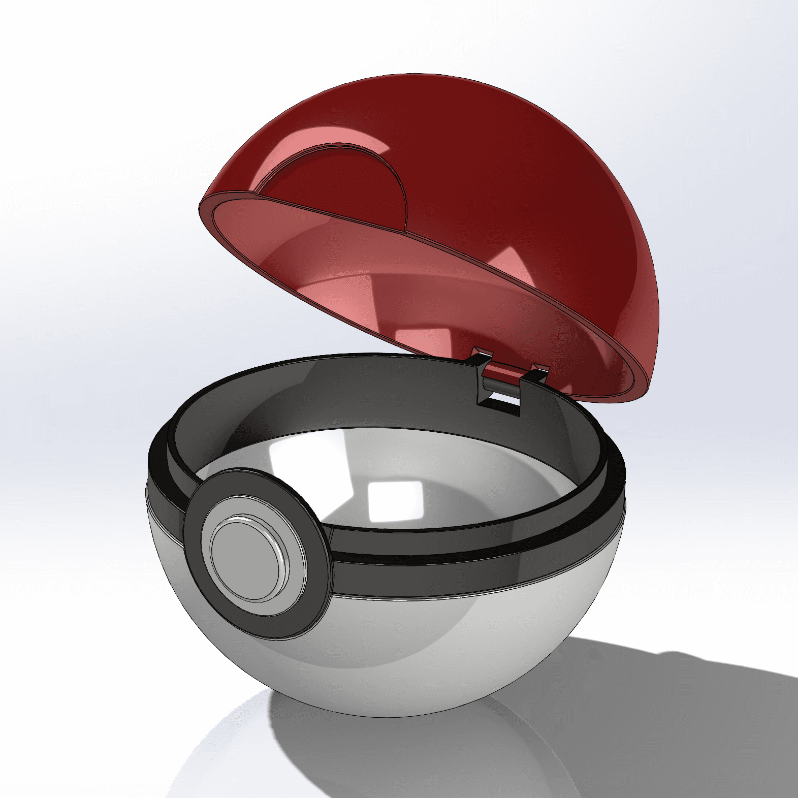 Pokeball With Hinge 3d model