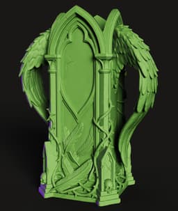 Gothic Raven STL | Dark Decor 3D Print | Bookend 3d model