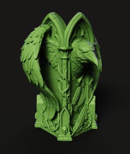 Gothic Raven STL | Dark Decor 3D Print | Bookend 3d model