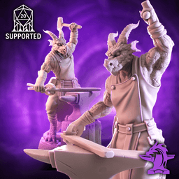 Blacksmith | Male Dragonborn Smith | Striking Pose 3d model