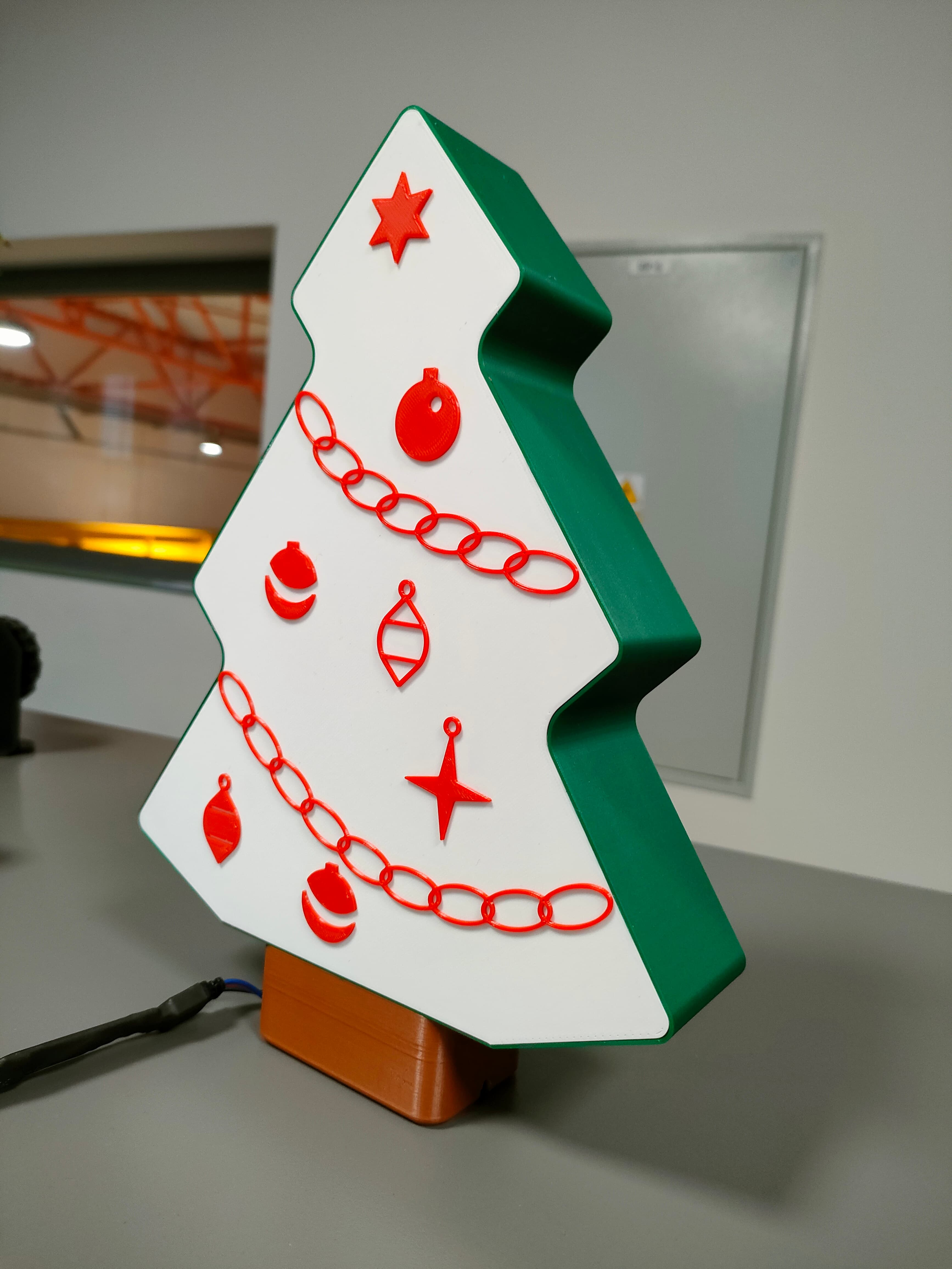 Christmas tree lamp with RGB LED lights 3d model
