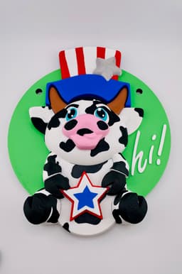 Magnetic 4th of July Hat For Modular Cow Sign 3d model
