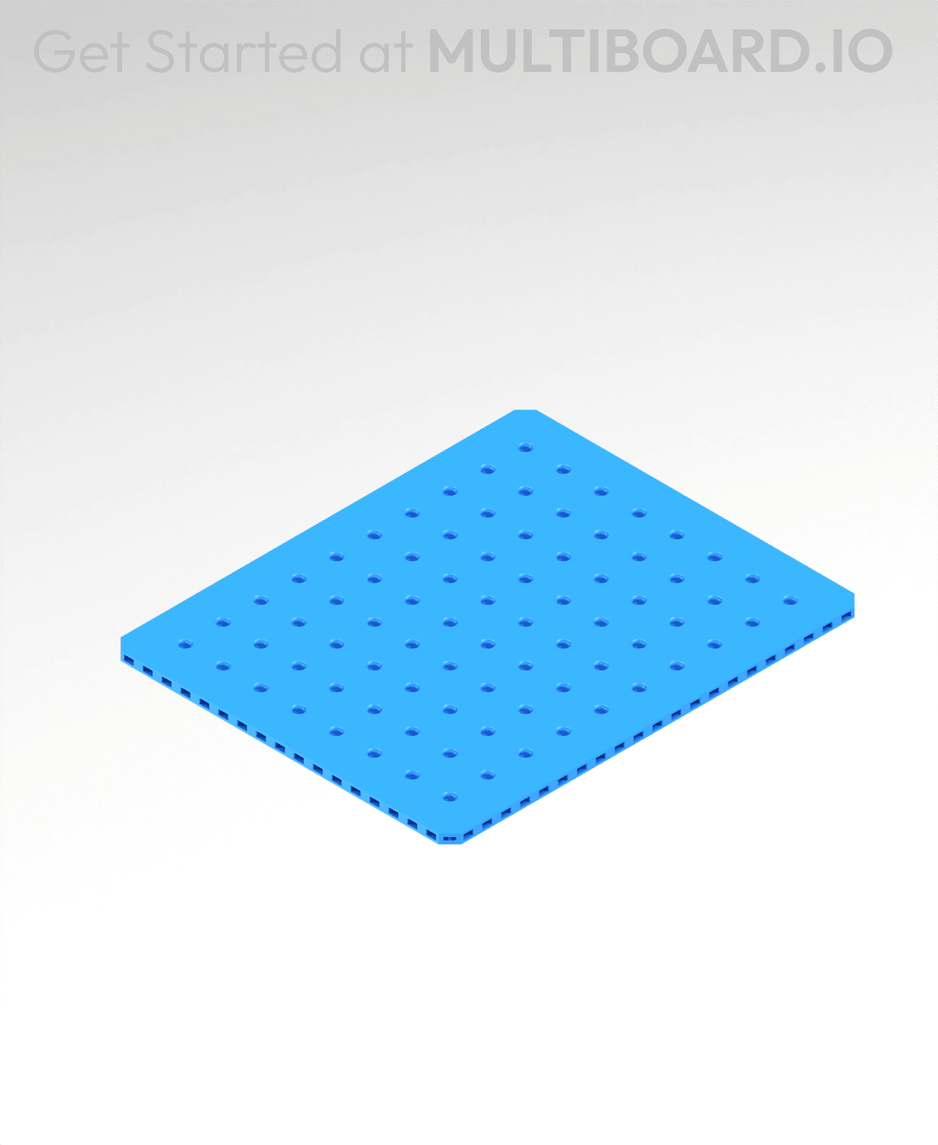 11x9 MU - Small Thread MU - MultiBoard Plate 3d model