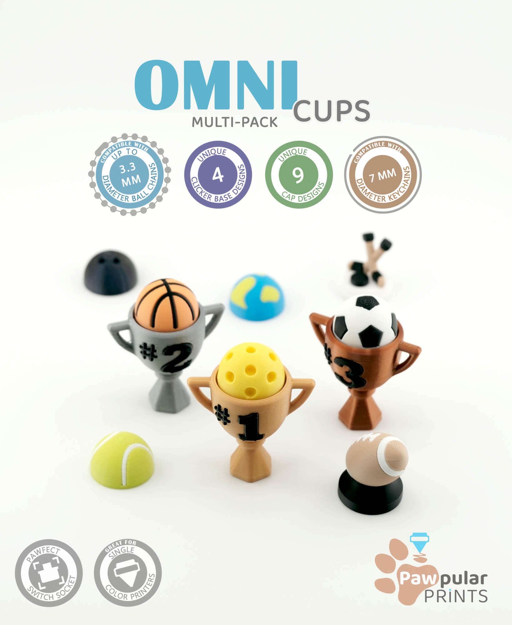Omni Cups Multi-Pack 3d model