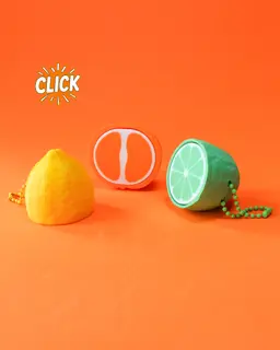Citrus Fidget Clicker Keychain - Orange - Lemon - Lime 3d model