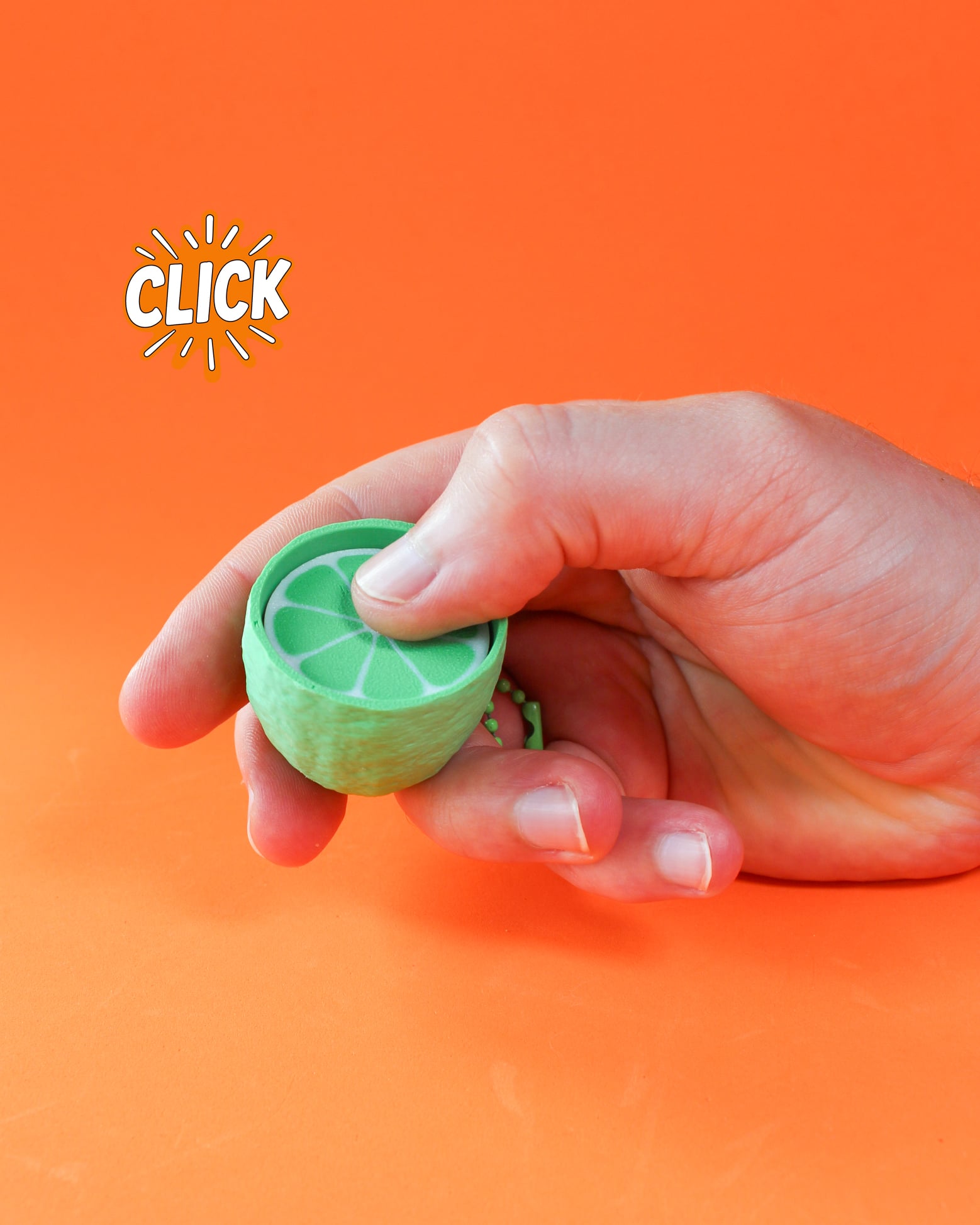 Citrus Fidget Clicker Keychain - Orange - Lemon - Lime 3d model