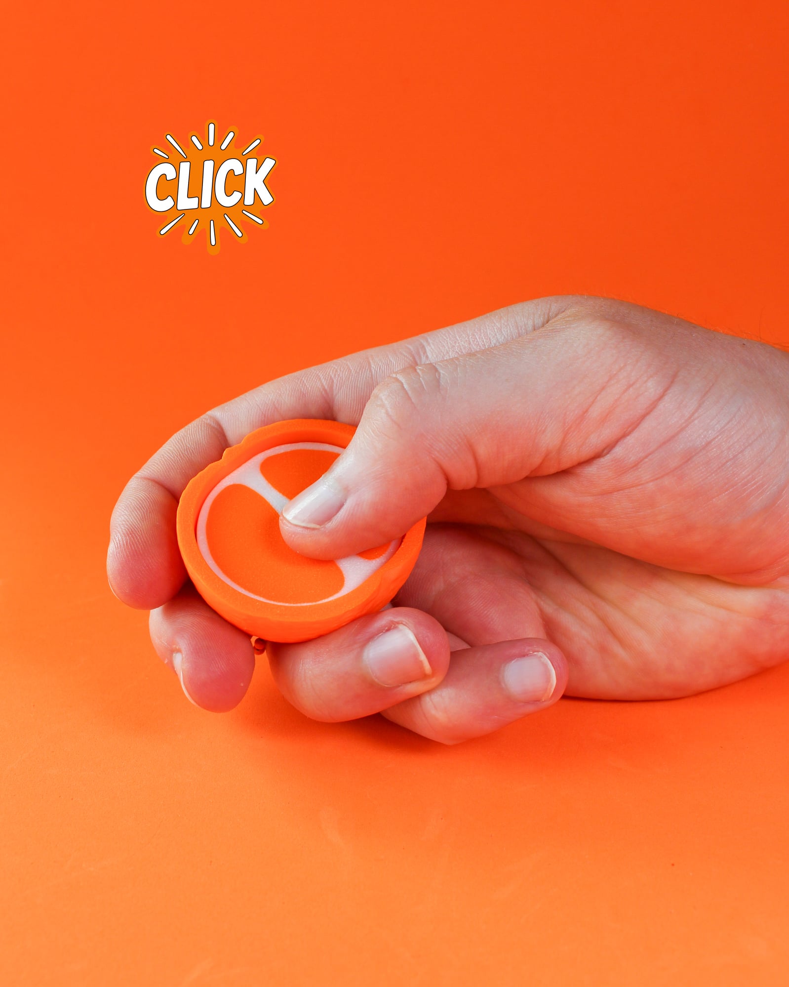 Citrus Fidget Clicker Keychain - Orange - Lemon - Lime 3d model