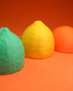 Citrus Fidget Clicker Keychain - Orange - Lemon - Lime 3d model