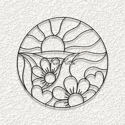 sunflower spring garden WALL ART HOME DECOR 3d model