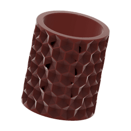 Tactile Hex-face Pen Cup 3d model