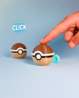 Squirtle Ball Fidget Clicker Keychain 3d model