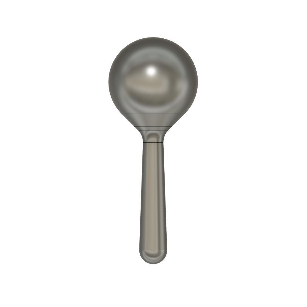 Baby Rattle With Threaded Handle 3d model