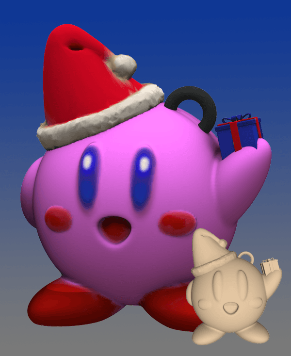Kirby Santa tree decoration 3d model