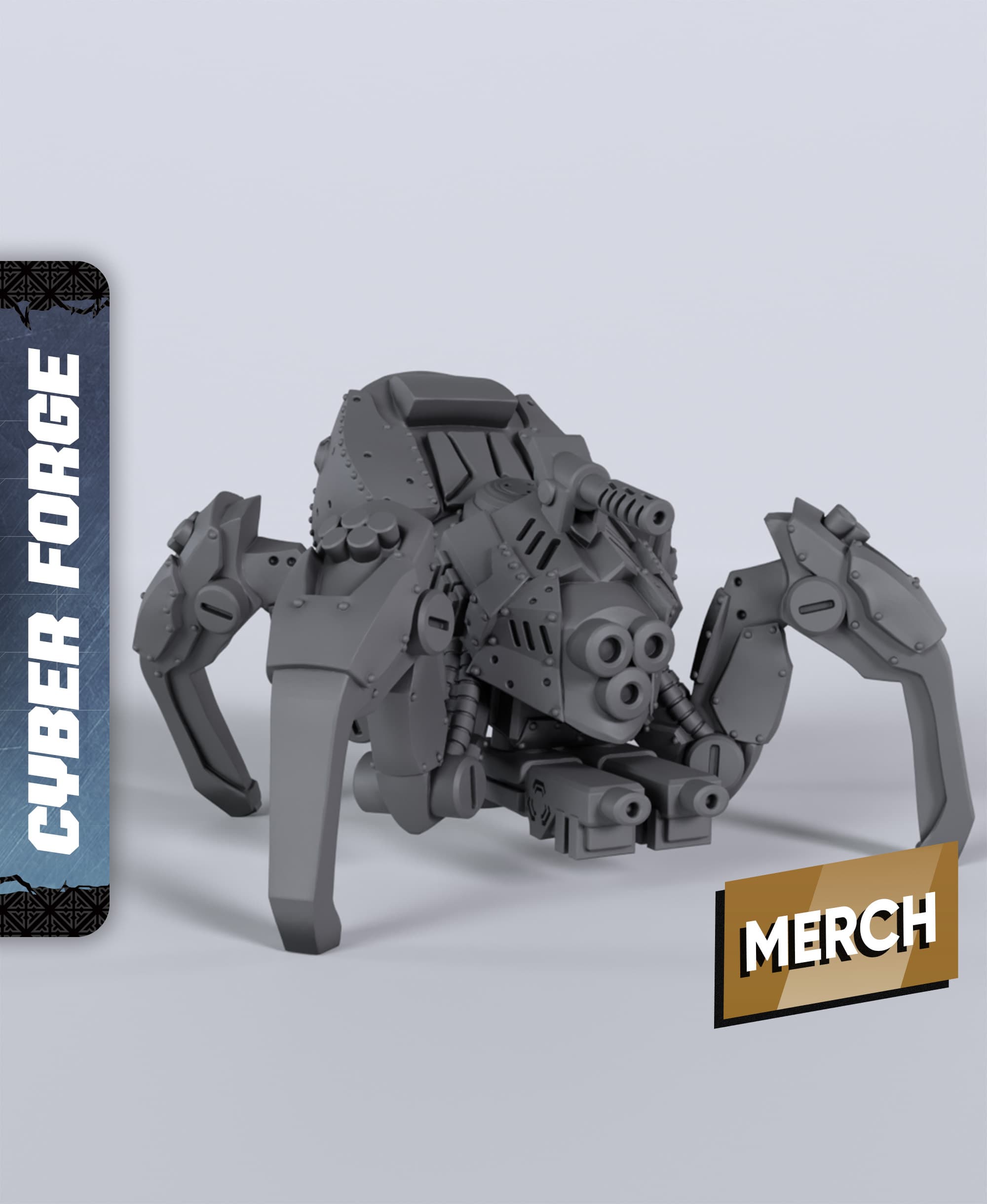 Exo-Bot Aranea - With Free Cyberpunk - Sci-Fi Gift Ideas for RPG and Wargamers 3d model