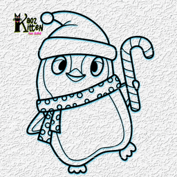 Funny Penguin wall art Christmas decor 3d model