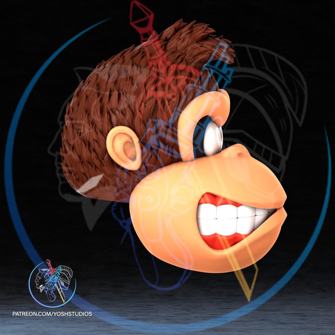Ape Mask 3D Printer STL file 3d model