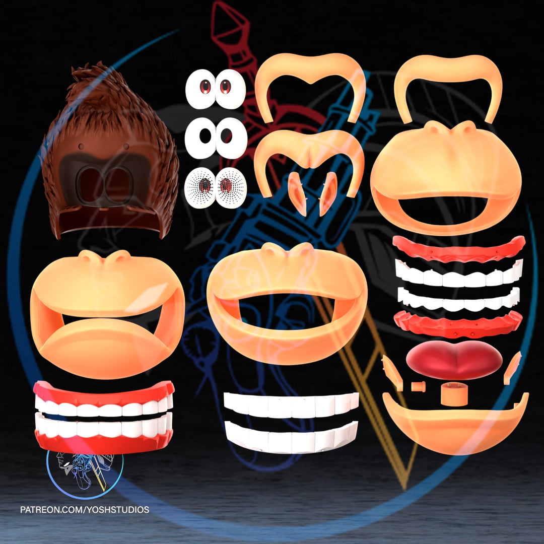 Ape Mask 3D Printer STL file 3d model