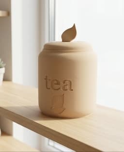 Minimalist Leaf Tea Storage Jars 3d model
