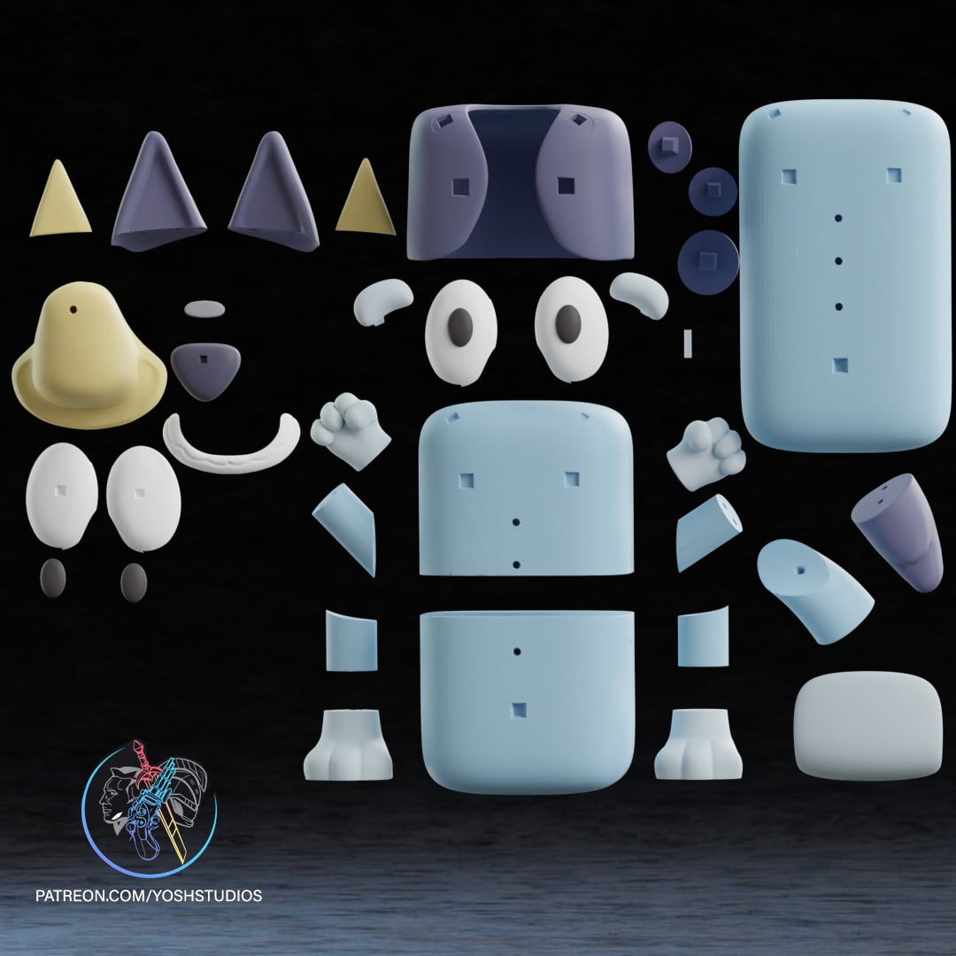 Life Size Bluey 3D Printer File STL 3d model