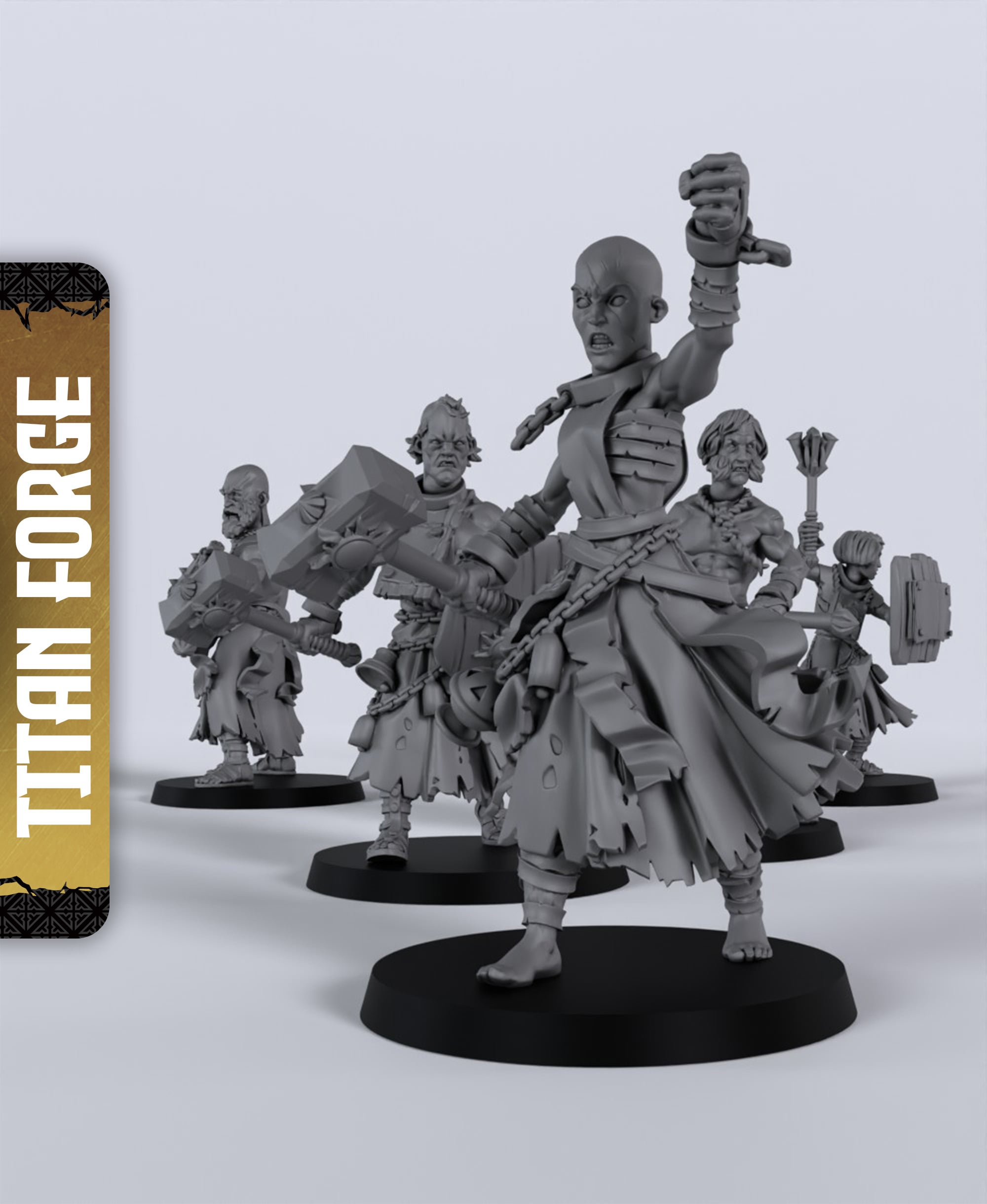 Crusade Fanatics - With Free Dragon - 5e DnD Inspired for RPG and Wargamers 3d model