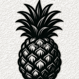 TROPICAL PINEAPPLE 4 wall art home decor 3d model