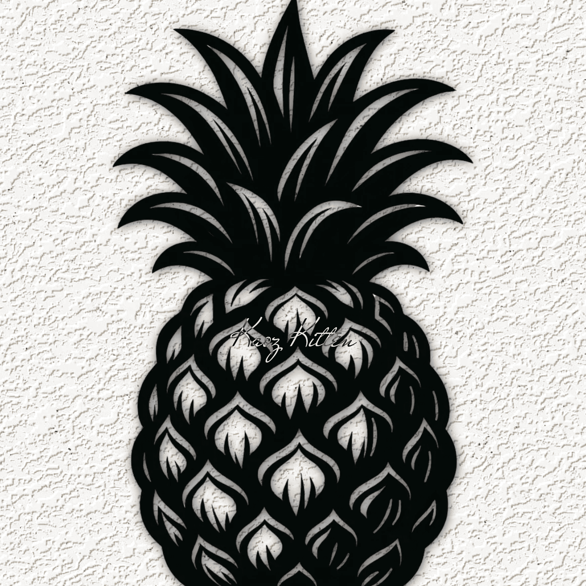 TROPICAL PINEAPPLE 4 wall art home decor 3d model